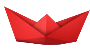 BOAT3000 red paper boat